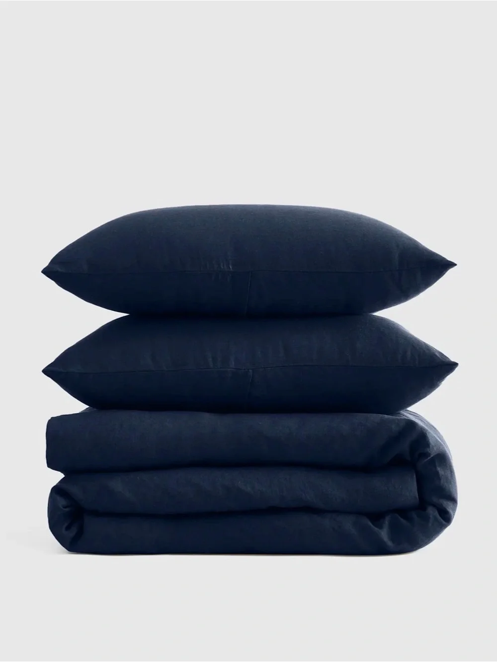 QUINCE NWOT European Linen Duvet Cover Set - King - Navy